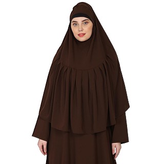 Coffee brown Instant Ready-to-wear Hijab